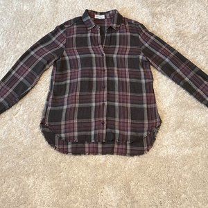 Bella Dahl Medium Grey Button-Down Shirt